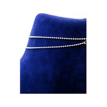 Omar Silver Kadın Top Kolye Ithal Rodyumlu Zincir 1,2 Mm