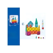 Seyahat Tipi Metal Kutulu Mini Magnetic Yapı Blokları 3d Puzzle 24 Parça