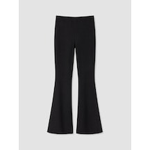 Lcw Comfort Siyah Beli Lastikli İspanyol Paça Kadın Pantolon