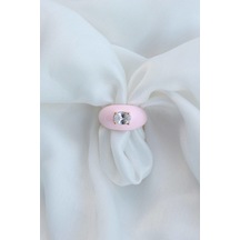 Niki Aksesuar Mineli Pembe Renk Ayarlamalı Baget Taşlı Yüzük Pembe