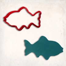 Balık-2 Kurabiye Kalıbı Şekillendirici Kopat KIrmızı