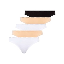 U.S. Polo Assn. U.s Polo Assn. 67001 Kadın 5 Li Düşük Bel Slip-siyah&ten&beyaz&ten&beyaz mix color