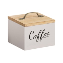 Suntek Kapaklı Kahve Pod Tutucu Tezgah Mutfak Masası Için Çok Beyaz