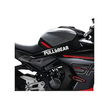 Cf Moto 450sr Pull & Bear Orta Şase Tasarım Motosiklet Sticker Etiket Modeli Beyaz