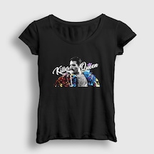 Presmono Kadın Killer Queen Freddie Mercury T-shirt Siyah