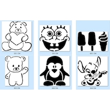 Airbrush Tattoo Çocuk Modelleri Geçici Dövme Şablonu Seti Sadece Desen