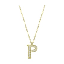Gümüş Gold P Harfi Kadın Kolye - Colorname: Gümüş / Varyantbarcode: Pt11003013 / Colorpicture: Https://www.gumush.com/img/products/t6624 Td 1.jpg