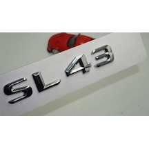 Benz SL 43 Bagaj Krom Metal 3M 3D Yazı Logo