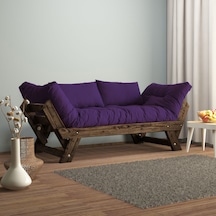 Woodesk Adalar Masif Ceviz-mor Renk 2li Kanepe Cpt8121-210