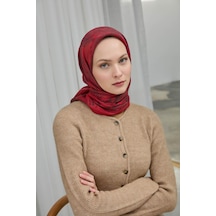 Silk Home Viskon Velora Eşarp Kırmızı Bordo Desenli Yumuşak Dokulu 90x90 Çok Renkli