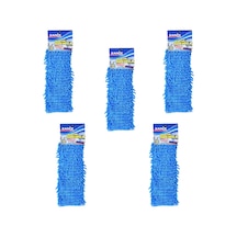 Zanix Mikrofiber Islak Kuru Nemli Makarna Şönil Palet Tablet Mop Yedeği 5'li 40 CM