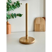 Bambu Kağıt Havluluk - Masa Üstü Rulo Peçetelik - Dik Kağıt Havluluk - Yuvarlak