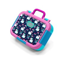 Coral High Kids Neon Mercan Lacivert Kuğu Desenli Paslanmaz Çelik Beslenme Kabı 39304 Lacivert