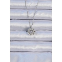 Dodes Dodes 316l Çelik Zincir Gümüş Renk Zirkon Taşlı Parlayan Yıldız Kolye Tg27bko9084 Çok Renkli