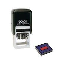 Colop Q24 Tarih Kaşe Tr Siyah Kasa Mavi Keçe - 24 x 24 MM