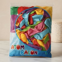 Lateks Balon 100'lü Paket Çok  Renkli