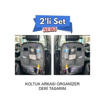 Audi Q4 Sportback Deri Koltuk Arkası Düzenleyici Koruyucu Gri 2 Adet Şhn