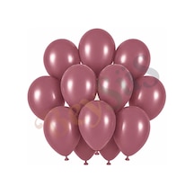 Rosewood Renk Lateks Retro Balon 30 Cm - 12 Adet Pembe