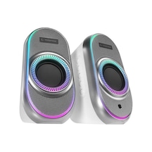 Rampage Rms-x3 2.0 6w Bluetooth Beyaz Multimedia Rgb Işıklı Gaming Usb Speaker