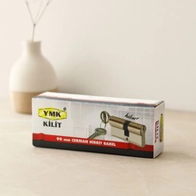 Jenerik 90mm Nikel Saten Cerman Barel Silindir 2 Anahtar