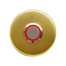 Lockway Z-101gk Paslanmaz Zil Butonu - Altın Renk Kırmızı Led