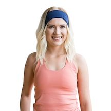 Saç Bandı Pamuk Kadın Bandana Spor Kafa Bandı Headband P. Mavi