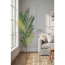 Yedek Areka Dalı 130cm 8 Yaprak Ve 2kg Dekoratif Taş H