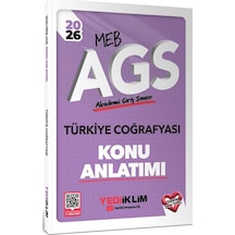 Yediiklim Yayınları 2026 Meb Ags Türkiye Coğrafyası Konu Anlatımı