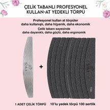 Gala Kıvrımlı Çelik Taban + Yedek 10'lu 100 Sertlik