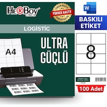 Herboy Hb-1374 105 X 74 Mm A4 Baskılı Laser Etiket 100 Adet