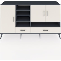 Hyperion Konsol 8 Raflı 2 Çekmeceli 3 Kapaklı 176x44x99 Antrasit- Antrasit-aytaşı