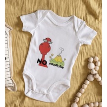 Bitmeyenkartus Bk Kids No Problem Tasarımlı Bebek Body Zıbın - Model 1 Çok Renkli