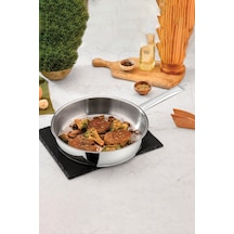 Polochef Tava Paslanmaz Çelik 28 Cm Gümüş