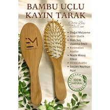 Bambu Uçlu Kayın Tarak Doğal Malzeme Hızlı Saç Uzatma Etkili