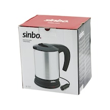Sinbo Sk-7371 12v Araç İçi Kettle Paslanmaz Çelik Su Isıtıcısı 0.8lt 120w Çakmaklık Fişli Plastik Kapak - Kul