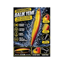 9 11 Cm At Çek Balık Avı Yemi Parlak Altın Sarısı Kırmızı Renkli 3d Gözlü Keskin Üçlü Iğneli