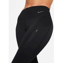 Nike Go Firm Support Mid Rise Cropped Training Kadın Crop Tayt Siyah Siyah