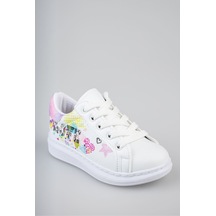 GİMER - Ortapedik Pedli Bağcıklı Beyaz Çocuk Ayakkabı - CMR14... Beyaz