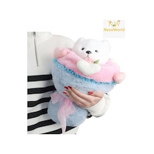Sevgi Buketi Peluş Ayıcıklı Peluş Çiçek Buketi 40 Cm Pembe