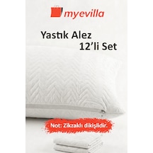 My Evilla Sıvı Geçirmez Kapitoneli Yastık Alezi 50x70 Cm Konforlu, Dolgulu Ve Hijyenik Koruma 6 Paket 12 Adet Beyaz