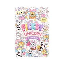 Sevimli Kawaii Unicorn Hayvanlar Doğum Günü Temalı Sticker Seti - 14 Adet Etiket Çıkartma Diğer