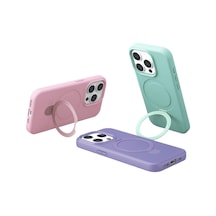 İphone 14 Pro Max Regal Magsafe Standlı Kapak - Turuncu