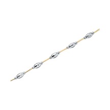 Tektaş - Sarı Beyaz Altın 14 Ayar Trend Bileklik N11.1703 Beyaz Altın