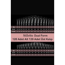 Dual Form Stiletto Oval Sandviç Tırnak Protez Tırnak Kalıp Üst From Stıletto-137