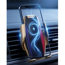 Mey İthalat Otomatik Açılan Araç Telefon Tutucu Kablosuz Şarj Ve Tek Elle Kullanım