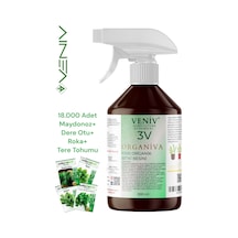 3v Organiva %100 Organik Bitki Besini 500 Ml + 4 Lü Yeşillik Tohum Seti Doğal Ve Güçlü Gelişim 5