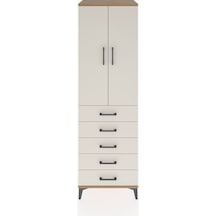 Hyperion Dolap Tek Raflı 5 Çekmeceli Tek Askılı 60x44x195 Çam-aytaşı Atlas Çam