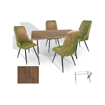 Anemon - Çırağan Masa Takımı Werzalit, Allzalit, Vermodin Tabla 80x120 - Rustic Dark - Kapiçino Çok Renkli