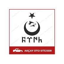 Ay Yıldız Kurt Sticker Göktürkçe Türk Sticker Ay Yıldız Sticker