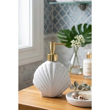Stoneware Sıvı Sabunluk İstiridye Beyaz 40266